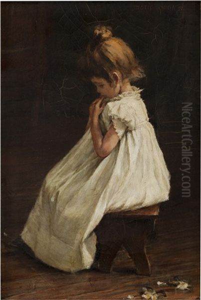 Seated Girl Oil Painting by Maria Brooks