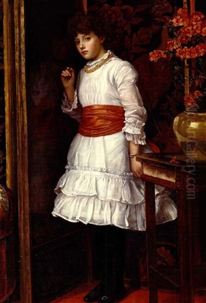 The Red Sash Oil Painting by Maria Brooks