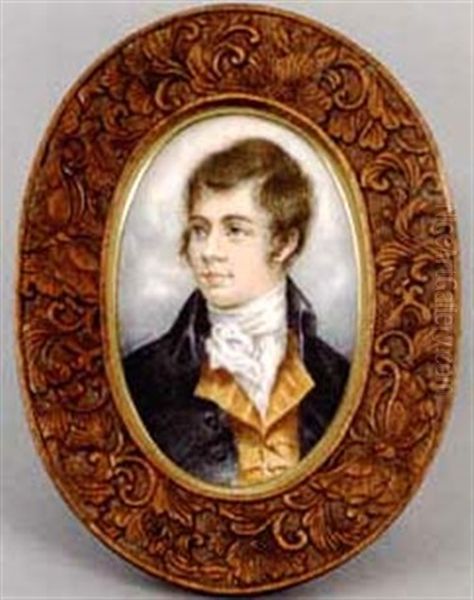 Portrait Of Robert Burns Oil Painting by Nicholas Alden Brooks