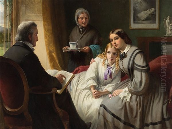 The Reading Oil Painting by Thomas Brooks