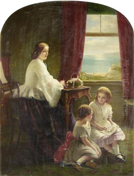 Story Time Oil Painting by Thomas Brooks