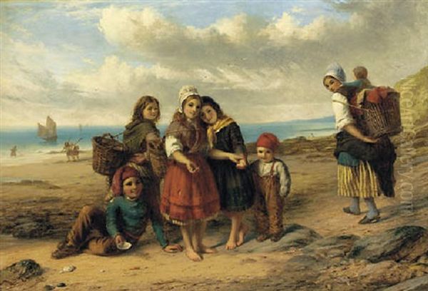 Les Petits Brigands Oil Painting by Thomas Brooks