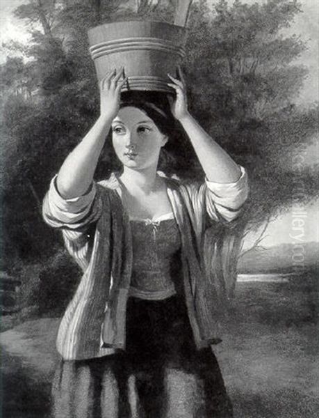 The Water Carrier Oil Painting by Thomas Brooks