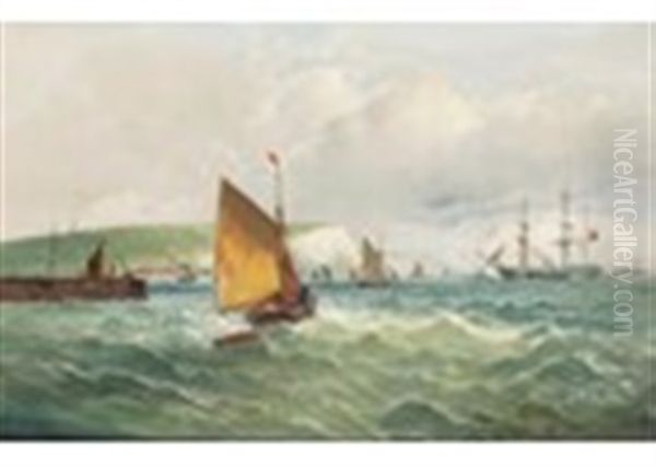 Off Yarmouth Oil Painting by William (of Ramsgate) Broome