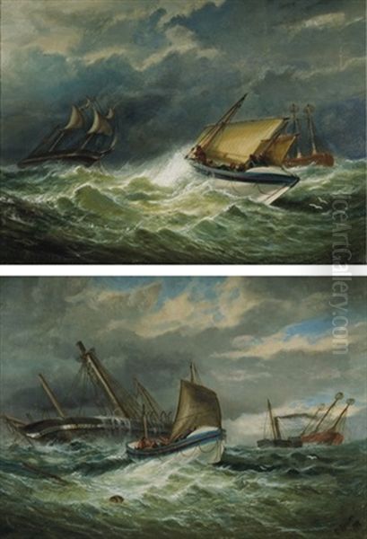 The Rescue Oil Painting by William (of Ramsgate) Broome