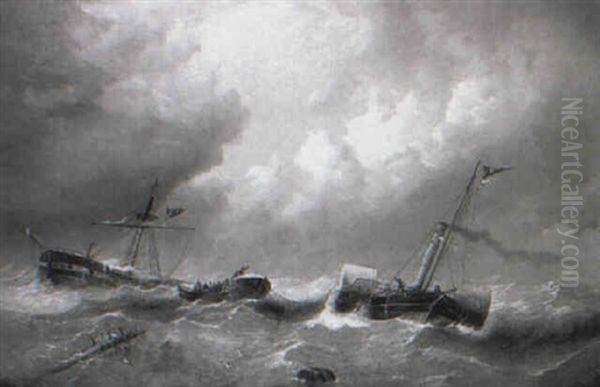 Rescued Off Ramsgate Oil Painting by William (of Ramsgate) Broome