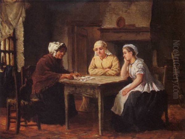 The Fortuneteller Oil Painting by Jean Jacques Zuidema Broos