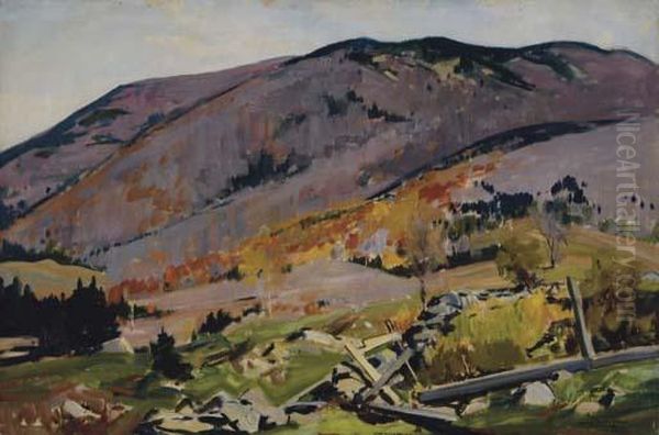 Vermont Mountainside Oil Painting by Charles Curtis Allen