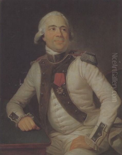 Bildnis Des Jean-baptiste Gabriel, Capitaine Du Regiment De Brie by Francois Brossard De Beaulieu