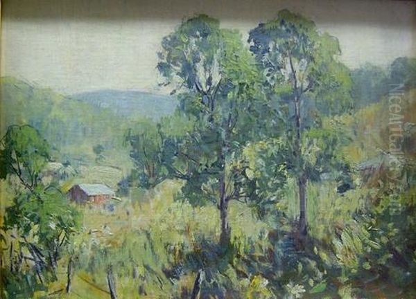 Two Trees Oil Painting by Charles Curtis Allen