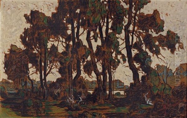 Sous-bois Pres De L'etang Oil Painting by Eugene Brouillard