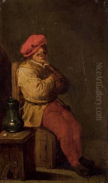 Personaje De Taberna Oil Painting by Adriaen Brouwer