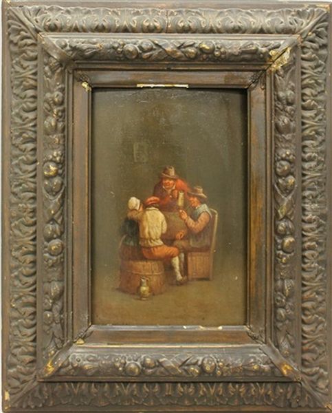 Men And Woman Oil Painting by Adriaen Brouwer