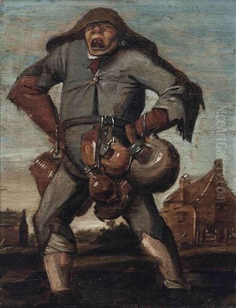 A Potter Oil Painting by Adriaen Brouwer