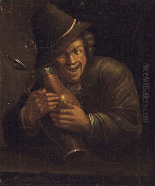 Le Buveur Joyeux Oil Painting by Adriaen Brouwer