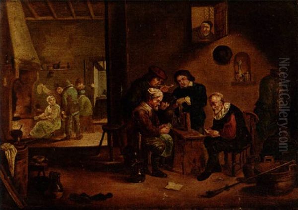 Kroginterior Med Kortspelare by Adriaen Brouwer