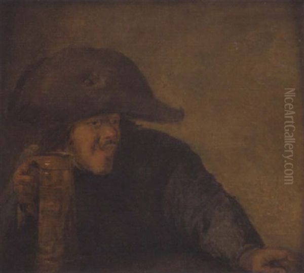 Der Trinkende Bauer Oil Painting by Adriaen Brouwer