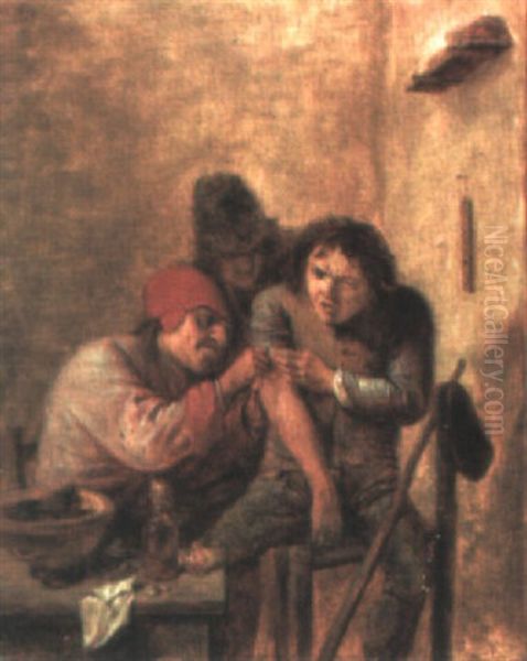 The Doctor's Visit Oil Painting by Adriaen Brouwer