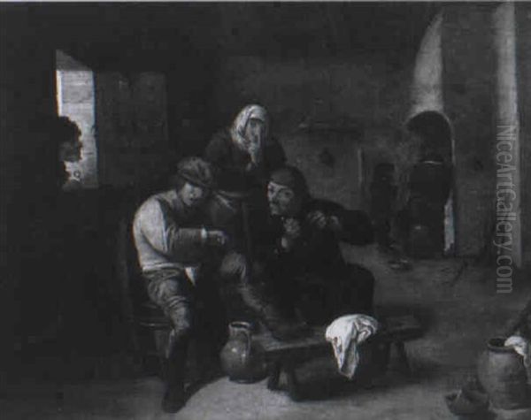 Das Zahneziehen Oil Painting by Adriaen Brouwer