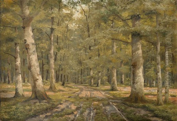 Oak Grove Oil Painting by Jakov Ivanovich Brovar