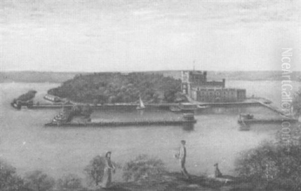 Bannerman's Island And Arsenal Oil Painting by Albertus Del Orient Browere