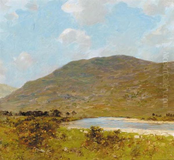 Upper Reaches Of The Spey Oil Painting by Alexander Kellock Brown