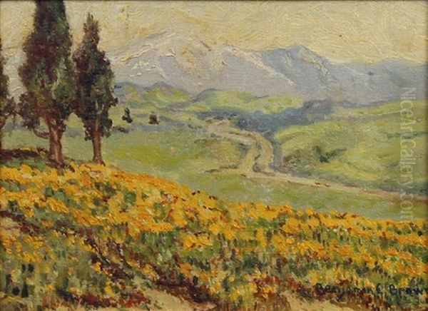 Mountain Vista With Wildflowers Oil Painting by Benjamin Chambers Brown