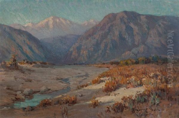 Old Baldy And San Gabriel Wash. From Near Azuza Oil Painting by Benjamin Chambers Brown