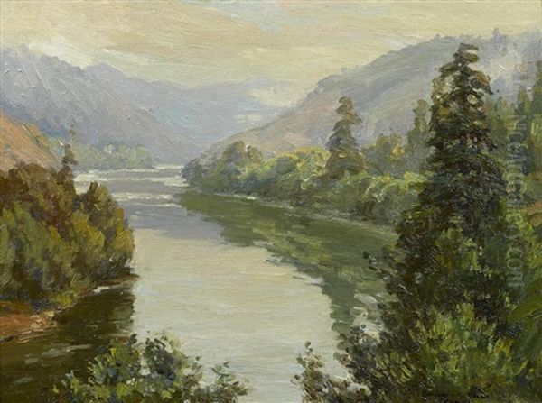 Along The Russian River Oil Painting by Benjamin Chambers Brown