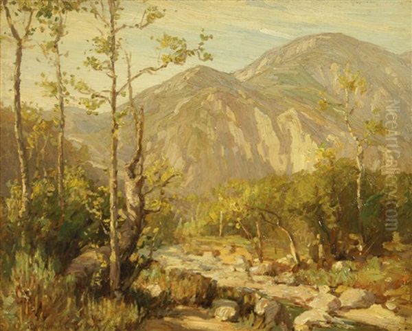 Eaton Canyon Near Pasadena Oil Painting by Benjamin Chambers Brown