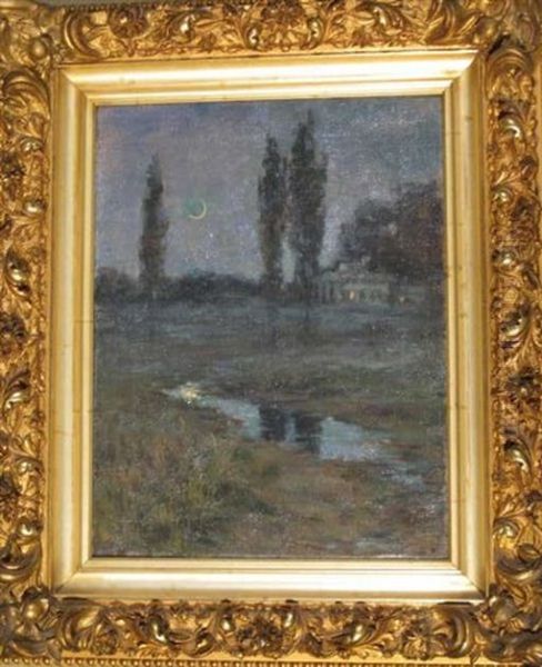 Moonlight Oil Painting by Benjamin Chambers Brown