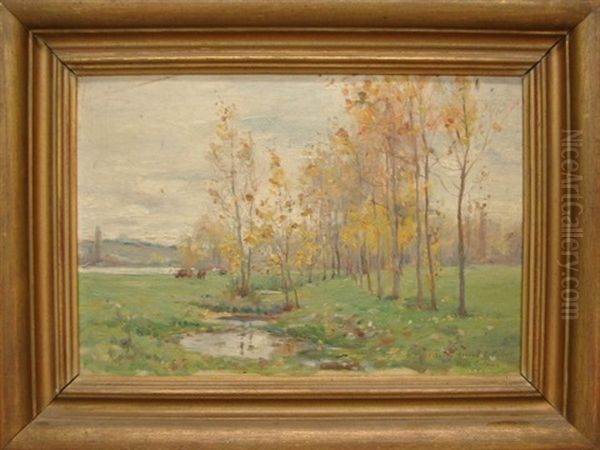 Pastoral Landscape Oil Painting by Benjamin Chambers Brown