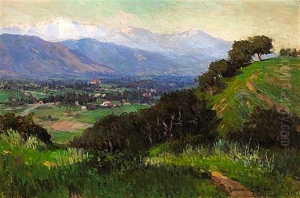 San Gabriel Valley Mid Winter Oil Painting by Benjamin Chambers Brown