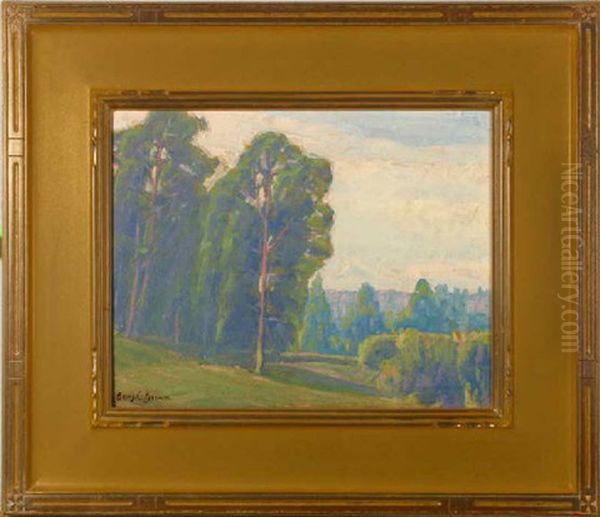 Eucalyptus Landscape Oil Painting by Benjamin Chambers Brown