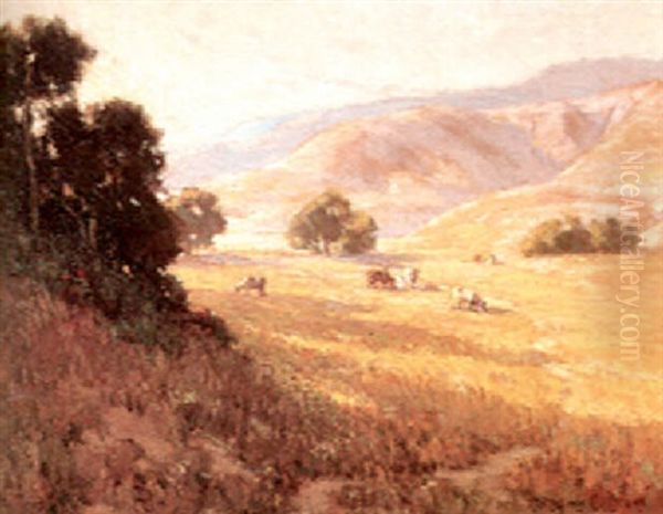 Golden Afternoon, San Geronimo Foothills, Marin County, California (no.b10) Oil Painting by Benjamin Chambers Brown