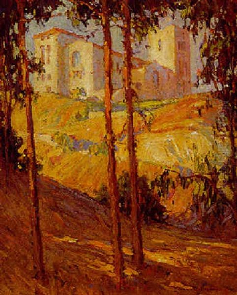 Sunlight - Southwest Museum, Los Angeles Oil Painting by Benjamin Chambers Brown