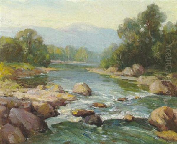 Morning, Ventura River Oil Painting by Benjamin Chambers Brown