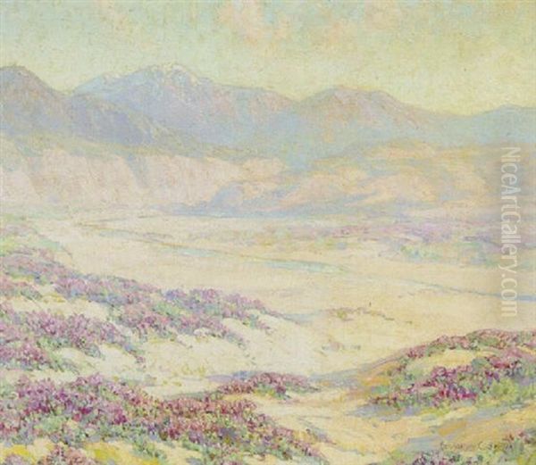 Violet And Rose Oil Painting by Benjamin Chambers Brown