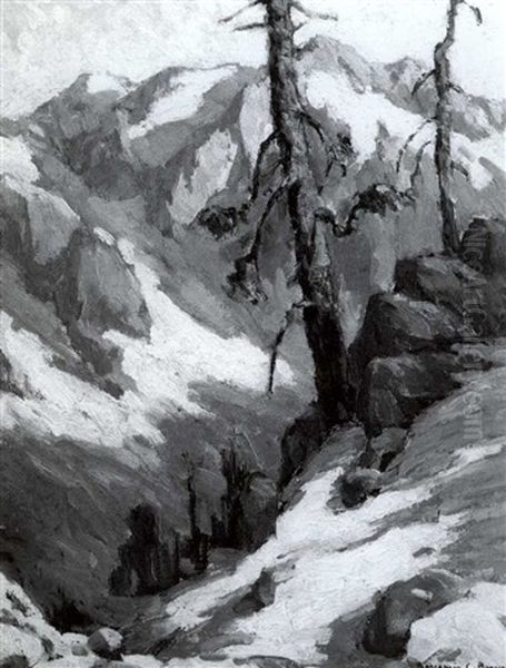 Old Pines - Sierra Trail Oil Painting by Benjamin Chambers Brown