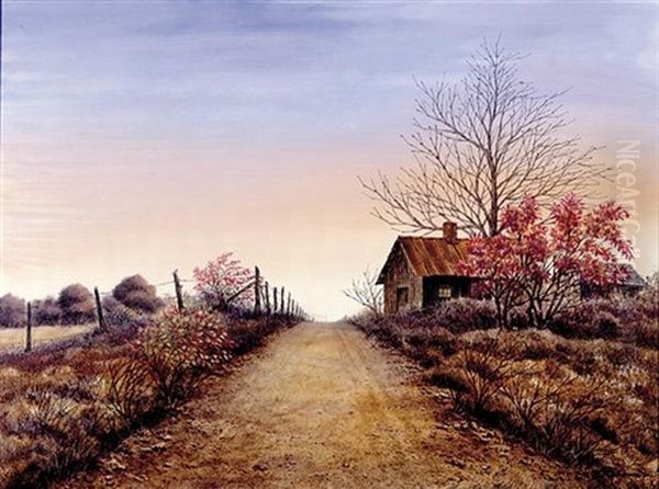 Country Road Oil Painting by Carroll Butler Brown