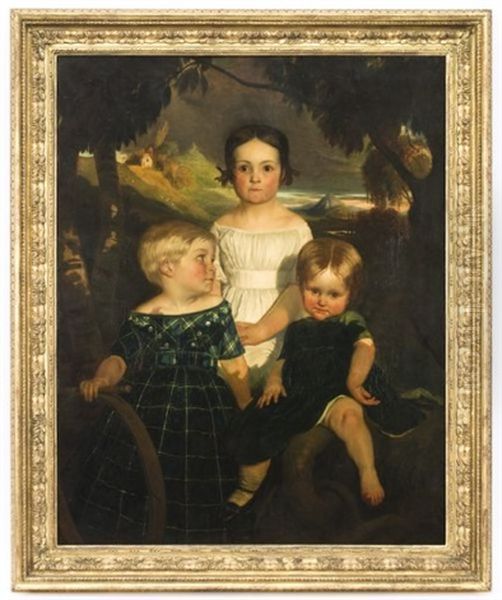 Portrait Of The Bromley Children Oil Painting by Ford Madox Brown