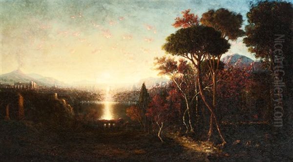 Sunrise Memories Of Italy Oil Painting by George Loring Brown