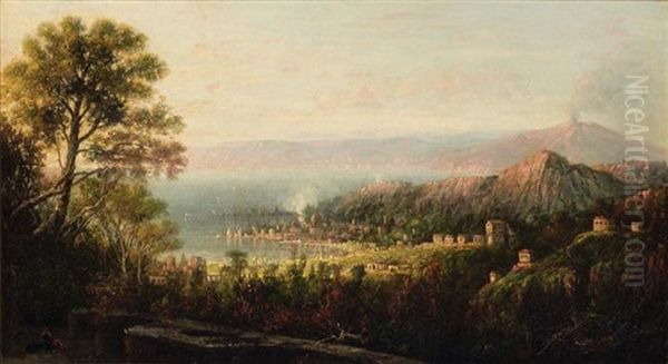 Mount Vesuvius And The Bay Of Naples by George Loring Brown