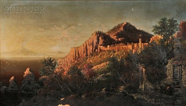 Near Sun Set / A View Of Capri by George Loring Brown