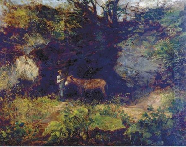 In The Woods Oil Painting by George Loring Brown