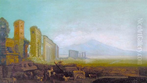 On The Roman Campagna Oil Painting by George Loring Brown