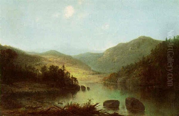 A Catskill Lake Oil Painting by George Loring Brown