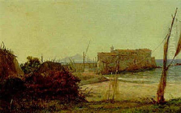 Porto D'anzio, Near Rome Oil Painting by George Loring Brown