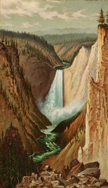 Grand Canyon Of The Yellowstone From Lookout Pt. Oil Painting by Grafton Tyler Brown