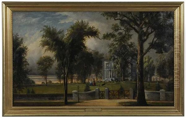 Oakland: Residence Of Theophilus Cushing Hersey, Portland, Maine Oil Painting by Harrison Bird Brown